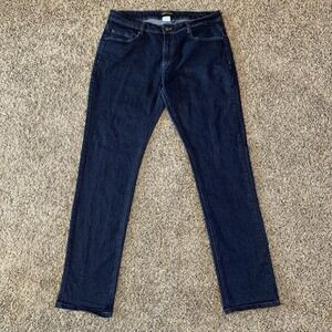 Apparel Collection Jeans Mens 36-R (Fits 34x33) Blue Dark Wash Straight Denim